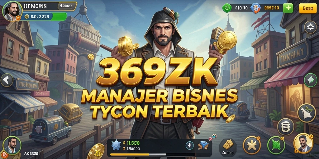 Tangkapan layar dari gameplay 369ZK yang menunjukkan aksi manajemen bisnis.