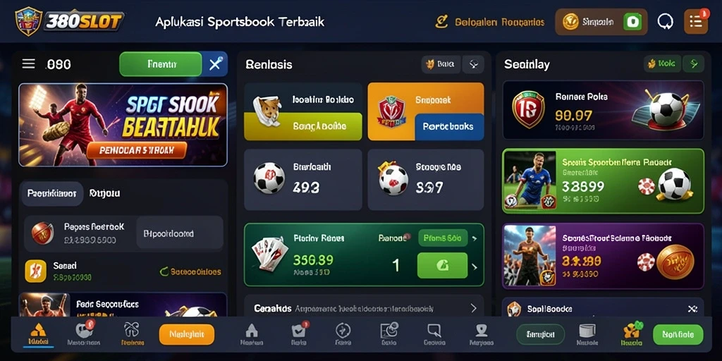 Tampilan gameplay Sportsbook yang mendebarkan di 380SLOT.