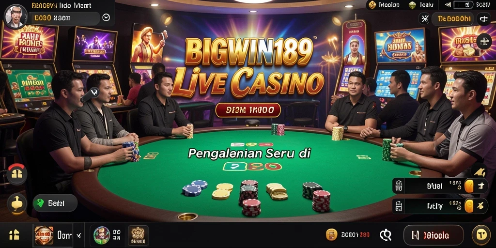 Tampilan gameplay seru di Live Casino BIGWIN189 yang menawan.