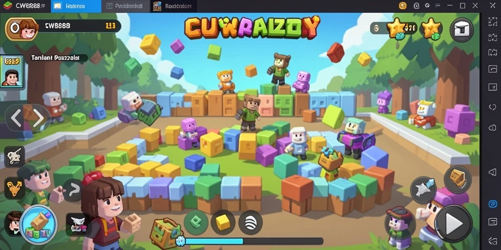Tangkapan layar CW8888 menampilkan gameplay seru teka-teki.
