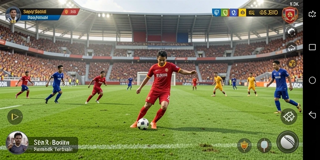 Tampilan aksi permainan sepak bola yang menarik di DKK.