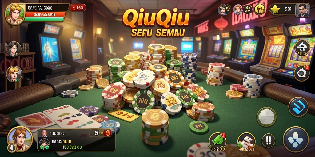 Gameplay seru ID66 dalam permainan QiuQiu.