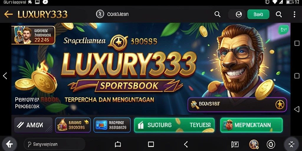 Tampilan antarmuka LUXURY333 yang menarik saat bermain taruhan olahraga.