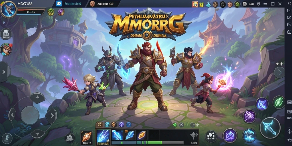Gameplay MDG188 menampilkan pertempuran epik dalam dunia MMORPG.
