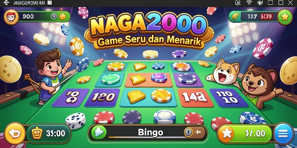 Tangkapan layar gameplay NAGA2000 yang menunjukkan keseruan bermain Bingo.