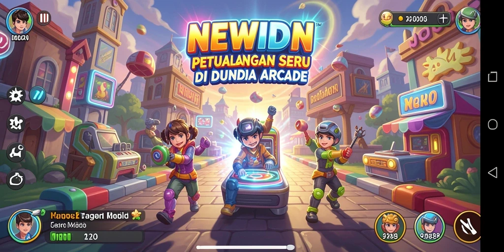 Screenshot gameplay NEWIDN menampilkan aksi seru dan tantangan di dunia Arcade.