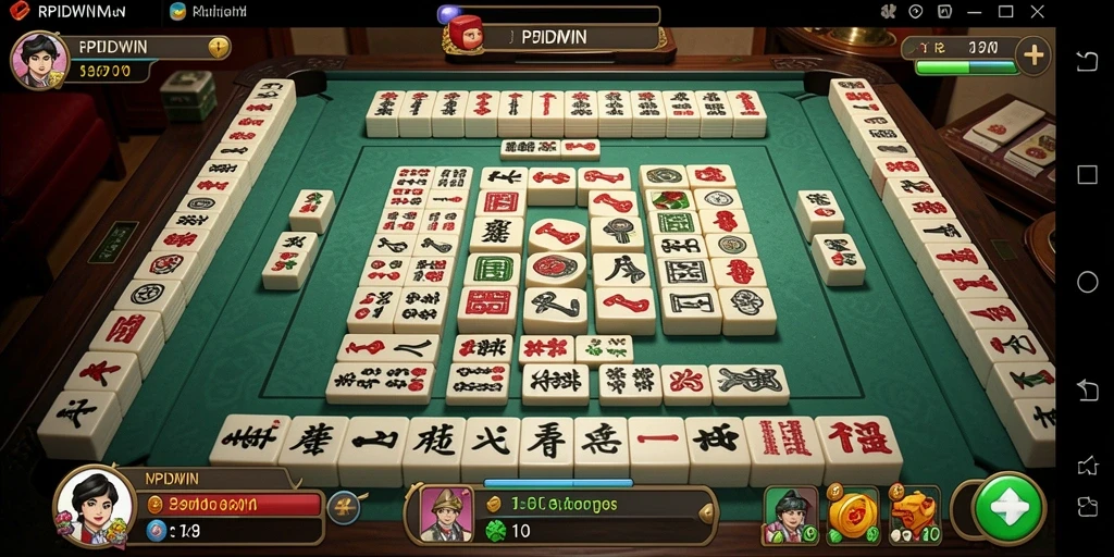 Tangkapan layar utama RPIDWIN menampilkan gameplay menarik Mahjong.
