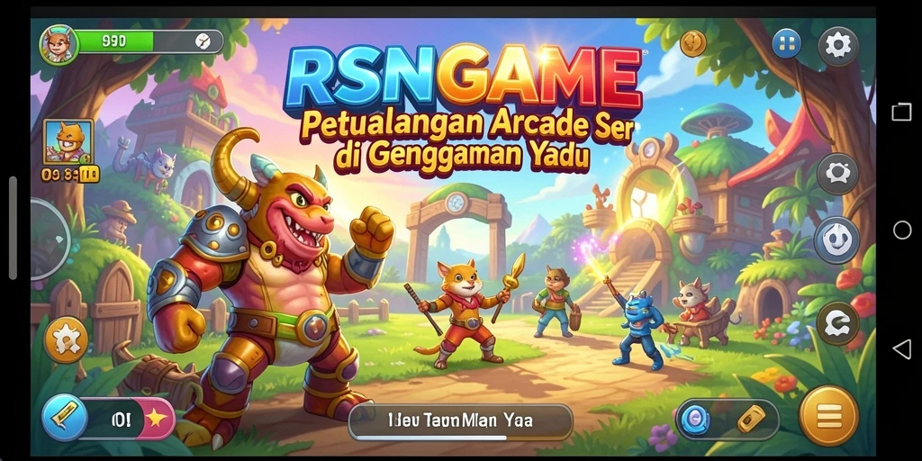 Tangkapan layar RSNGAME menampilkan suasana permainan Arcade yang mendebarkan.