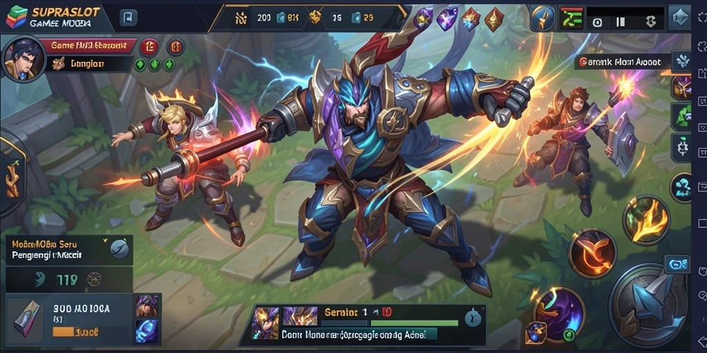 Tangkapan layar intense saat bermain SUPRASLOT di arena MOBA.