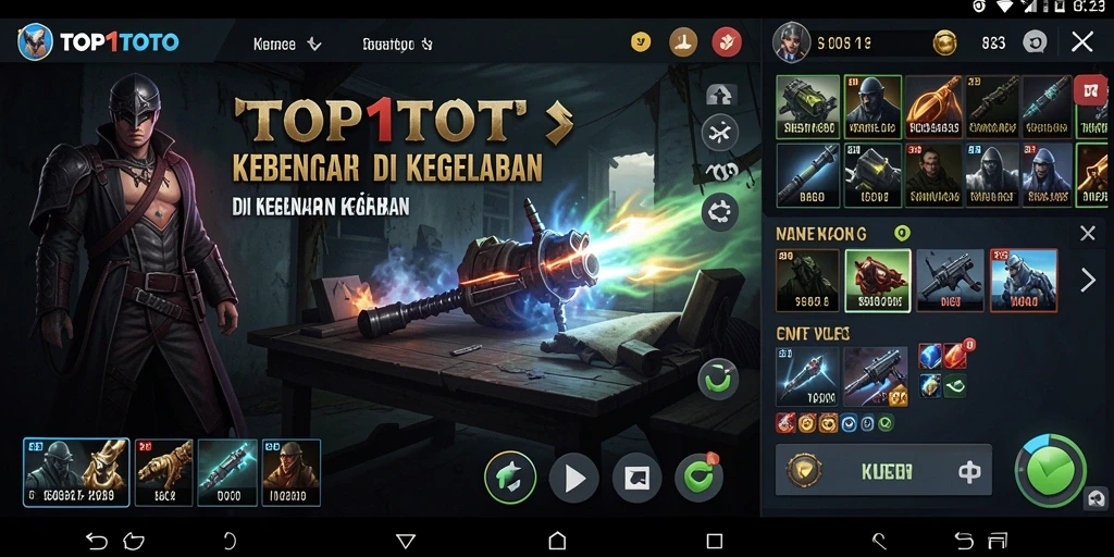 Screenshot gameplay TOP1TOTO menampilkan suasana mencekam dan karakter yang terjebak.